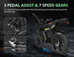 Bicicleta Eléctrica Urbana Koolux X9 PROS en Oferta, con Doble Batería de 48V 15.6AH*2, Bicicleta Eléctrica con Llantas Anchas y Motor sin Escobillas, con Batería de Litio - Product Image 6