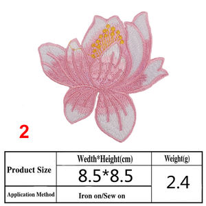 Vente en gros de patchs en fer brodés personnalisés 3D <span class=keywords><strong>Bonny</strong></span> Flowers pour sacs vêtements accessoires tissu sergé PVC matériel-Fabricants - Product Image 3