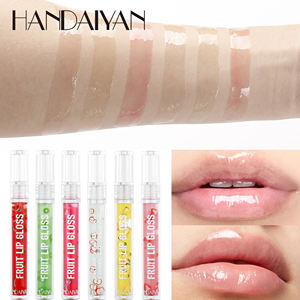 Handaiyan fruta aceite de labios brillo al por mayor a granel 6 colores otros productos de maquillaje (nuevo) Línea de labios oculta esencia hidratante brillo de labios - Product Image 2