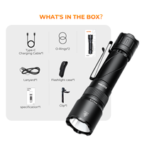 Lampe torche LED Sofirn SK31 6800 lumens, super lumineuse et puissante, lampe de travail professionnelle, rechargeable par USB-C, batterie 21700, projecteur