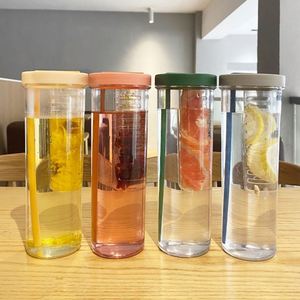 700ml <b>Large</b> Capacity Plastic Water Bottle with Filter Drinking Straw and Tea Infuser Cup - Product Image 2