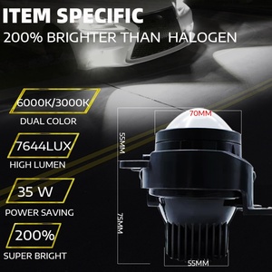 Free Shipping Auto Lamps Lighting System 2.5 Inch Car Led <b>Projector</b> Lens Fog <b>Light</b> Lens for toyota - Product Image 5