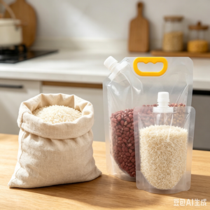 Bolsa con Boquilla Hermética de PET de 15L, Resistente a la Humedad, para Almacenamiento Doméstico de Arroz, Cereales y Granos, con Estampado en Caliente, para Supermercados - Product Image 6