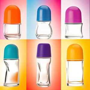 Wholesale Personal Care Empty Round Glass <b>Roller</b> Bottles Essential Oil 30ml 50ml <b>Large</b> Roll on Glass <b>Roller</b> Ball Perfume Bottles - Product Image 1