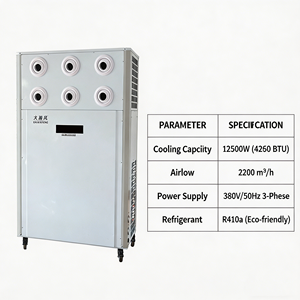 <span class=keywords><strong>Climatiseur</strong></span> <span class=keywords><strong>mobile</strong></span> R410a 2200m³/h à haut débit, refroidisseur ponctuel 380V 50Hz pour ligne de production en usine - Product Image 5
