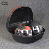 Design classique universel moto Moto coffre à bagages 48L Top cases stockage moto coffre queue boîte