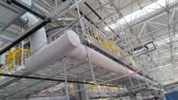 Tube de dispersion d'air textile léger et facile à installer, ignifuge et anti-condensation, pour l'installation de batteries au lithium en usine, système HVAC