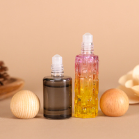 Flacon de luxe vide en verre de 10 ml pour sérum capillaire, déodorant, ou huile de parfum, avec bille roll-on