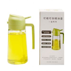 Bouteille pulvérisatrice 2-en-1 en verre pour huile d'olive et vinaigre, 470 ml, prix de gros, distributeur pour friteuse à air et cuisson - Product Image 1