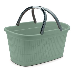 Cesta <b>plastica</b> riciclata con manici (58x38x29,5cm) DOMUS HOME COLLECTION Green tea 91202 - Product Image 1