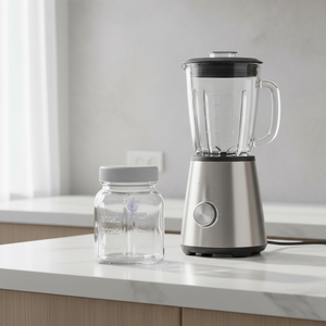 B061 <span class=keywords><strong>Oster</strong></span> Classic <span class=keywords><strong>Mini</strong></span> Cup Square 4655 Cocina 300ml Tienda Tarro de vidrio Molinillo Botella con tapa - Product Image 1