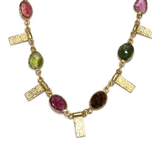 Última Llegada: Collares con Dijes de Turmalina en Plata de Ley 925 Bañada en Oro para Mujer, Regalo Moderno para Aniversario o Boda - Product Image 1