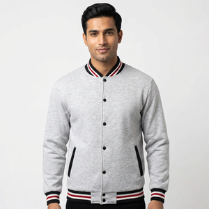 Veste universitaire de baseball pour hommes et femmes, en mélange de laine, manches décontractées, style universitaire, fournisseur OEM ODM - Product Image 1