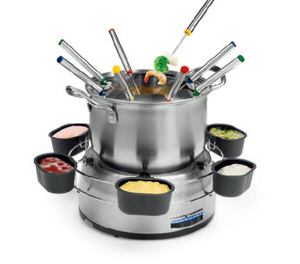 Ensemble de casseroles à <span class=keywords><strong>fondue</strong></span> électrique Marmite à <span class=keywords><strong>fondue</strong></span> au fromage en gros avec boîtier en acier inoxydable - Product Image 3