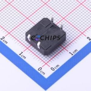 TS-KG1103-BB50F Tactile Switch Through hole Component THT,12x12mm Switch Single Pole Single Throw Round Button 2.5N Through Hole - Product Image 2
