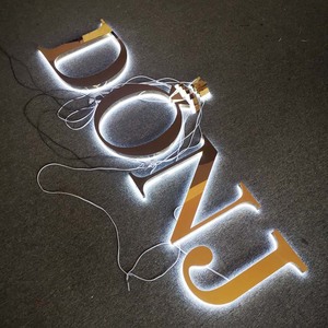 Biển Hiệu Tùy Chỉnh Dập Nổi Biển Hiệu Logo Ngoài Trời Biển Hiệu Acrylic Bằng Thép Không Gỉ Biển Hiệu Đèn Nền 3d Chữ Led - Product Image 2