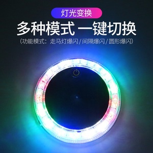 Solar Warning <b>Light</b> For Truck Side Marker Clearance <b>Led</b> Flashing Magnetic Mount No <b>Wiring</b> Required All Models - Product Image 4