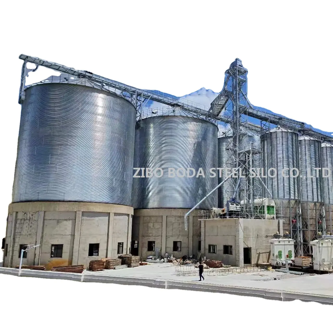 Silo in acciaio per stoccaggio di grano qualificato realizzato in Cina