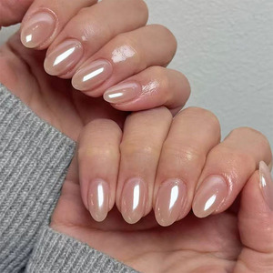 24 <span class=keywords><strong>Uñas</strong></span> Postizas de Acrílico PMMA 4024, Estilo Francés Romántico, <span class=keywords><strong>Uñas</strong></span> Acrílicas de Presión, <span class=keywords><strong>Uñas</strong></span> Artificiales - Product Image 6