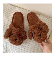 XIXIXITIAO femmes dames pantoufles moelleux laine peluche animal pantoufles ours en peluche taille unique intérieur maison pantoufles