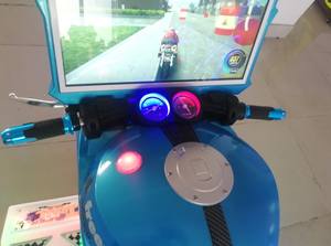 מטבע פעל רוכב לילדים ילדי פרק שעשועים רוכב חשמלי אופנוע סופר מנוע וידאו משחק מכונת עם נדנדה למכירה - Product Image 5