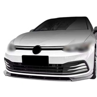 Glänzend Schwarzer und Carbon-Muster ABS Frontspoiler Passend für Volkswagen Golf MK8 2020-2024 Pro Standard Version
