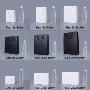 Sac en papier blanc de luxe de haute qualité, matériaux recyclés écologiques pour cosmétiques, chaussures, fourrures, emballage en papier blanc avec logo personnalisé - Product Image 6