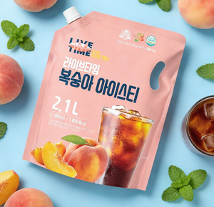 Thé glacé à la pêche coréenne Live Time, prêt à boire, boisson saine aux fruits et légumes, qualité supérieure, en vrac - Product Image 1