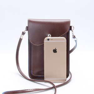 Boshiho - Bolso Bandolera de Cuero Genuino para Teléfono Celular y Tarjetas de Crédito, Diseño Delgado, Bolsillo con Cremallera - Product Image 6