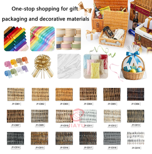 JY Luxury Small Wooden Rectangle Wedding Souvenir Gift Hampers Box Wicker <strong>Rattan</strong> <strong>Storage</strong> Business Supplies Gift Hamper <strong>Baskets</strong> - Product Image 3