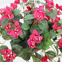 Bouganvillée artificielle rouge de 70 cm, panier suspendu, décoration d'intérieur, plante florale artificielle