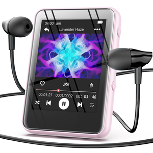 Lecteur MP3 avec écran tactile TFT complet de 2,4 pouces, rose, portable, haut-parleur intégré, port Type-C, vidéo et e-book, fabrication OEM - Product Image 5