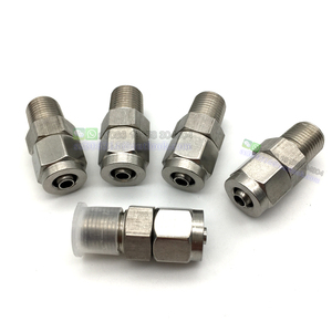 Raccords droits en acier inoxydable, coupleurs rapides 1/4" 1/<span class=keywords><strong>8</strong></span>" mâle O.D. 4 6 <span class=keywords><strong>8</strong></span> 10 12 <span class=keywords><strong>mm</strong></span> pour tube PU, <span class=keywords><strong>raccord</strong></span> rapide à torsion en acier inoxydable SS304 - Product Image 6