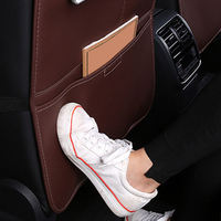 Organisateur de siège auto multifonction en cuir PU, accessoires de voiture, tapis de protection, protège-dossier anti-coup de pied, sac de rangement