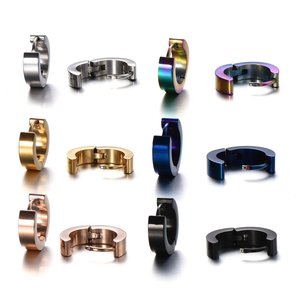 Orecchini a Cerchio in Acciaio Inossidabile per Uomo e Donna, Orecchini a Cerchio Placcati Oro per Piercing all'<span class=keywords><strong>Orecchio</strong></span> - Product Image 4