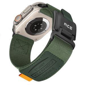 Correas de Lujo para Apple Watch Ultra 49mm/46mm, Correa de Nylon Suave y Transpirable con Cierre Magnético, Diseño de Lazo para Hombre, Estilo Escalada - Product Image 1
