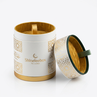 Boîte cadeau de luxe pour le Ramadan, boîte ronde en carton rigide pour dattes et chocolat
