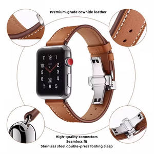 สายนาฬิกาหนังแท้หรูหราสำหรับ Apple Watch Series Charm สายหนัง - Product Image 2