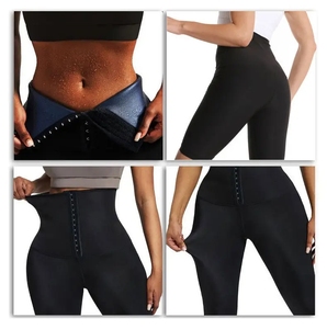 Pantalon de Sudation Sauna <span class=keywords><strong>pour</strong></span> Femmes, <span class=keywords><strong>Legging</strong></span> Corset Minceur Fitness Contrôle Abdominal - Product Image 4