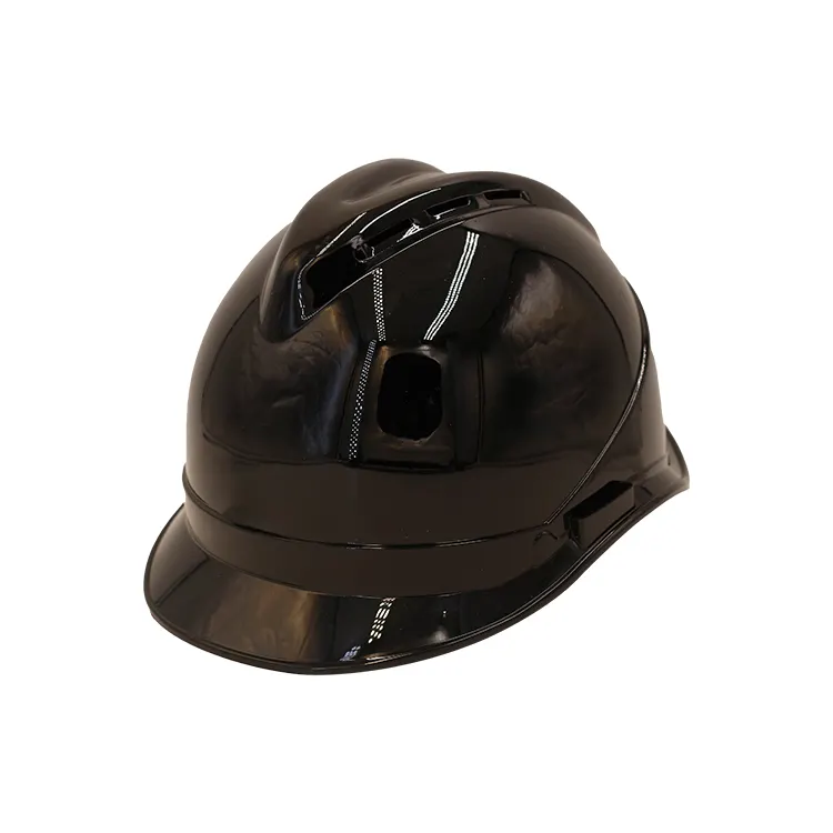 CE 2024 grosir helm keselamatan LOGO kustom perlindungan ABS hitam oranye topi keras ringan untuk Konstruksi Industri