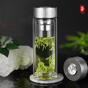 Chenguang Double Wall Glass Tea Cup With Filter High Temperature Resistant Office Use - Product Image 1