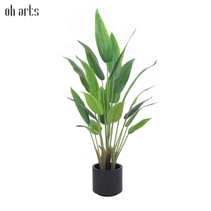OH ARTS Planta Artificial de Ave del Paraíso, Hojas Tropicales de Palma del Viajero para Interiores, Decoración para el Hogar y Sala de Estar - Product Image 2