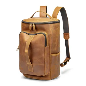 2023 Stylish Waterproof Durable Luxury Large-capacity Genuine Natural Leather Laptop Backpack Duffel Bag