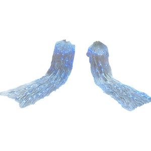 Le plus récent ventilateur en soie clignotant à LED blanche avec des effets de lumière changeants et fluides-Long <span class=keywords><strong>Streamer</strong></span> Dance Performance Prop - Product Image 6