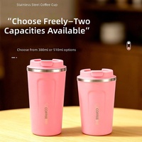 Mug de voyage isotherme portable en acier inoxydable à large ouverture, sans BPA, anti-fuite, compatible porte-gobelet de voiture