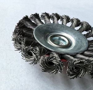 Prix d'usine – Disque de brosse métallique en cuivre de 4 et 5 pouces, type roue à fil d'acier, pour polissage, élimination de la rouille, nettoyage – Outils abrasifs - Product Image 3