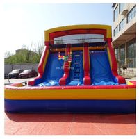 Toboggan aquatique gonflable à double voie pour enfants et adultes Piscine pour fête humide ou sèche Location