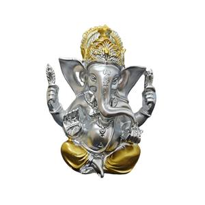 Patung Resin bersepuh emas terlaris ornamen religius India ramah lingkungan Asia Tenggara Ganesha dengan tampilan bunga teratai - Product Image 4