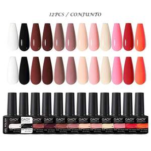 Esmalte de uñas en gel GAOY, set de 12 colores remojables para decoración de uñas - Product Image 1