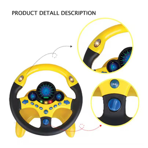 Wholesale Kids Multifunction Simulate Driving Game 360 Degrees Rotates Electronic <strong>Light</strong> <strong>up</strong> Music Steering Wheel <strong>Toy</strong> - Product Image 3